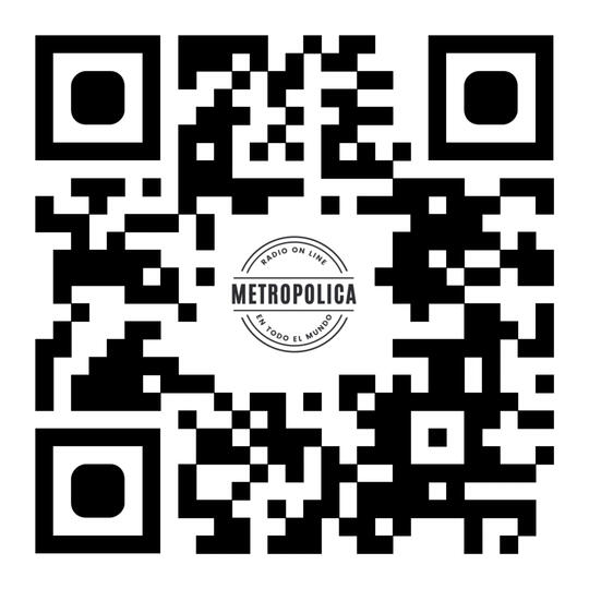 Código QR que identifica a John Moreno como productor en Metropolica Radio